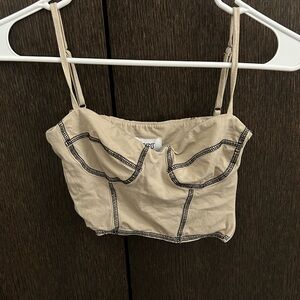 Cropped corset top